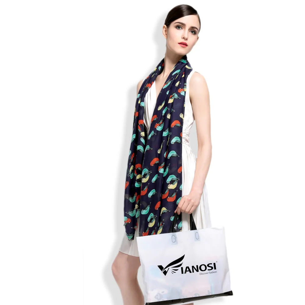 VIANOSI Women's Printed Cotton Scarf