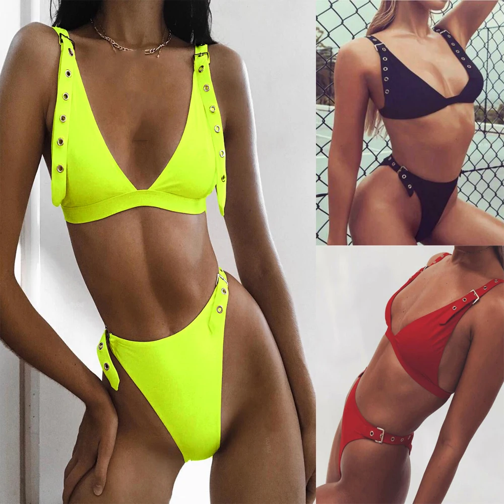 Women Fashion Neon Green High Waist Bikini Adjustable Strap Swimsuit Thong Swimwear Female Two Pieces Bikini Set Bathing Suit
Women Fashion Neon Green High Waist Bikini Adjustable Strap Swimsuit Thong Swimwear Female Two Pieces Bikini Set Bathing Suit