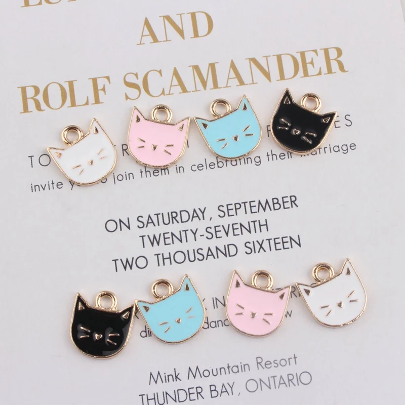 20PCS Alloy Cute Colorful Cat Head Pendant Enamel Charm DIY Fashion Personalized Handmade Necklace Earrings Keychains
20PCS Alloy Cute Colorful Cat Head Pendant Enamel Charm DIY Fashion Personalized Handmade Necklace Earrings Keychains