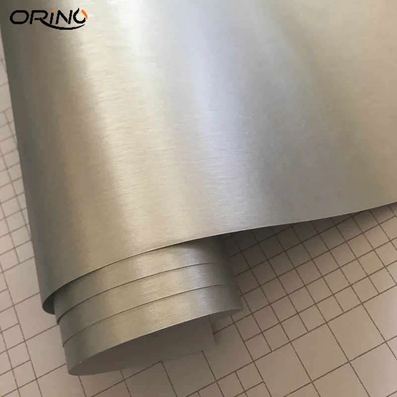 Silver Brushed Metallic Vinyl Film Sticker-3