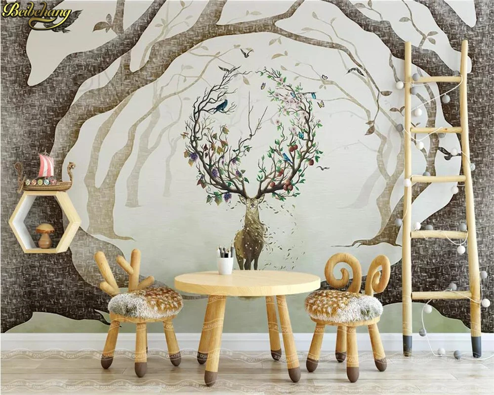 beibehang Custom wallpaper mural Nordic minimalist dream forest elk porch background wall papers home decor
beibehang Custom wallpaper mural Nordic minimalist dream forest elk porch background wall papers home decor