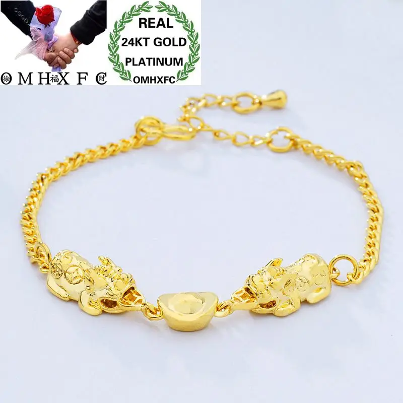 OMHXFC Wholesale European Fashion Woman Girl Party Birthday Wedding Gift Elegant Vintage PIXIU Link 24KT Gold Bracelets BE250
OMHXFC Wholesale European Fashion Woman Girl Party Birthday Wedding Gift Elegant Vintage PIXIU Link 24KT Gold Bracelets BE250