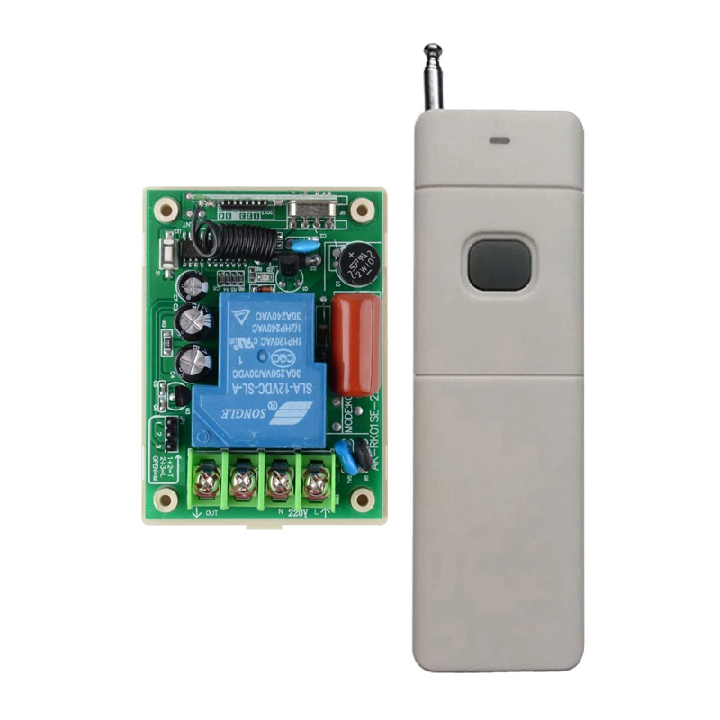 Wireless Remote Control Switch 220v AC 30A Relay High Load Receiver 200-3000m Long Range Transmitter 315/433 Water-Pump Switch
Wireless Remote Control Switch 220v AC 30A Relay High Load Receiver 200-3000m Long Range Transmitter 315/433 Water-Pump Switch