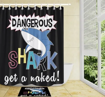 Get Cartoon Cute Blue Shark Black Red Yellow Polyester Shower Curtain With Mat Sets Bathroom mat Nature Waterproof Fabric Hooks
Get Cartoon Cute Blue Shark Black Red Yellow Polyester Shower Curtain With Mat Sets Bathroom mat Nature Waterproof Fabric Hooks