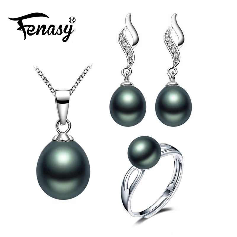 FENASY Trendy S925 Silver Pearl Jewelry Black Pearl Jewelry Sets For Women Pearl Necklaces pendants long earring For Women Ring
FENASY Trendy S925 Silver Pearl Jewelry Black Pearl Jewelry Sets For Women Pearl Necklaces pendants long earring For Women Ring