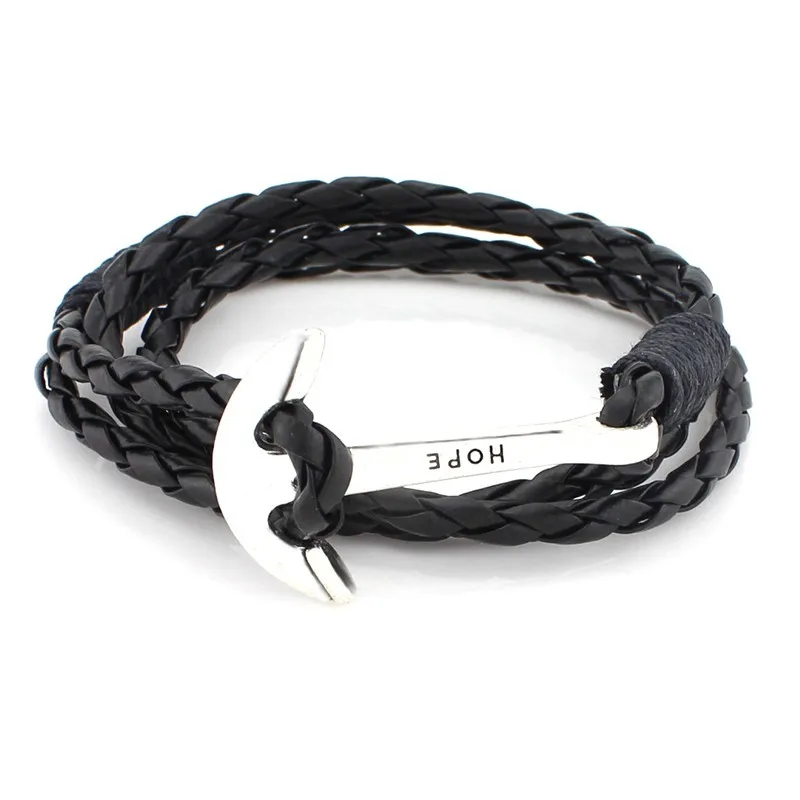 YIZIZAI 40cm PU Leather Men Bracelet Jewelry hope Anchor Bracelet Wristband Wrap Charm Bracelet For Male Accessories Hand Cuff
YIZIZAI 40cm PU Leather Men Bracelet Jewelry hope Anchor Bracelet Wristband Wrap Charm Bracelet For Male Accessories Hand Cuff