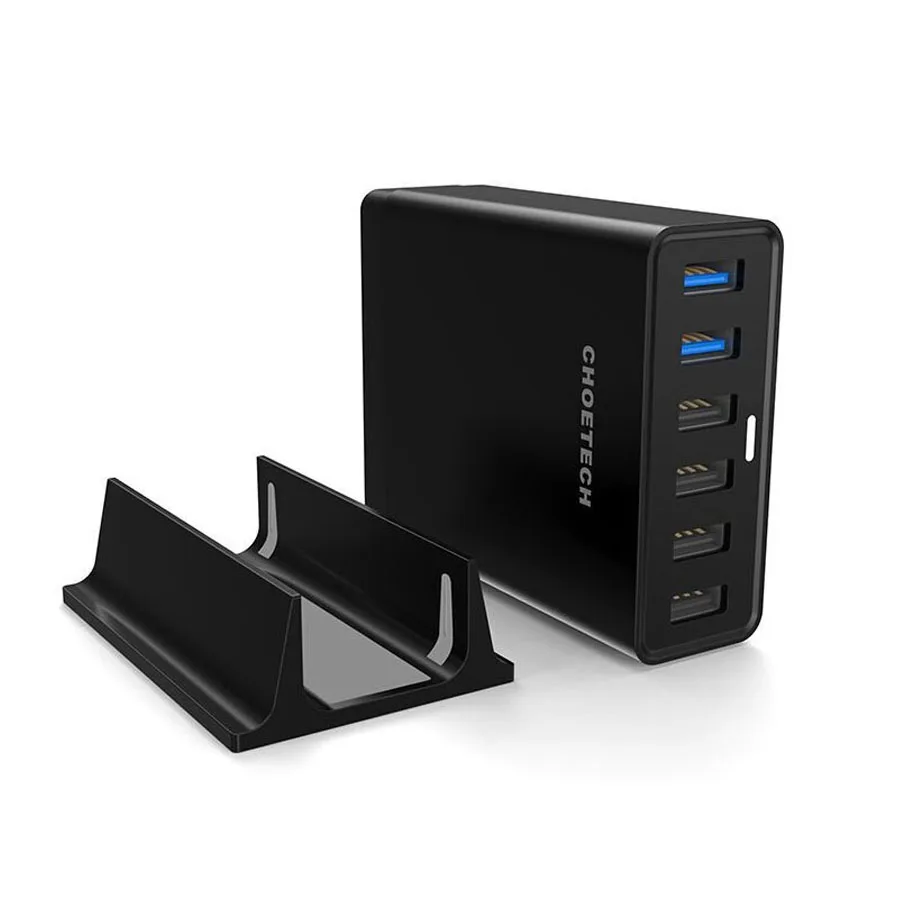 50W 6-Port Desktop USB Charger Travel Power Quick Charge 3.0 Universal Charging Station With Holder For Smart Device And More
50W 6-Port Desktop USB Charger Travel Power Quick Charge 3.0 Universal Charging Station With Holder For Smart Device And More