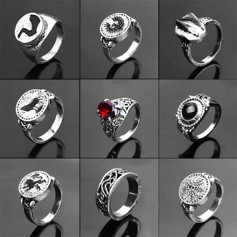 Модные металлические кольца для мужчин и женщин значки ювелирные изделия игр