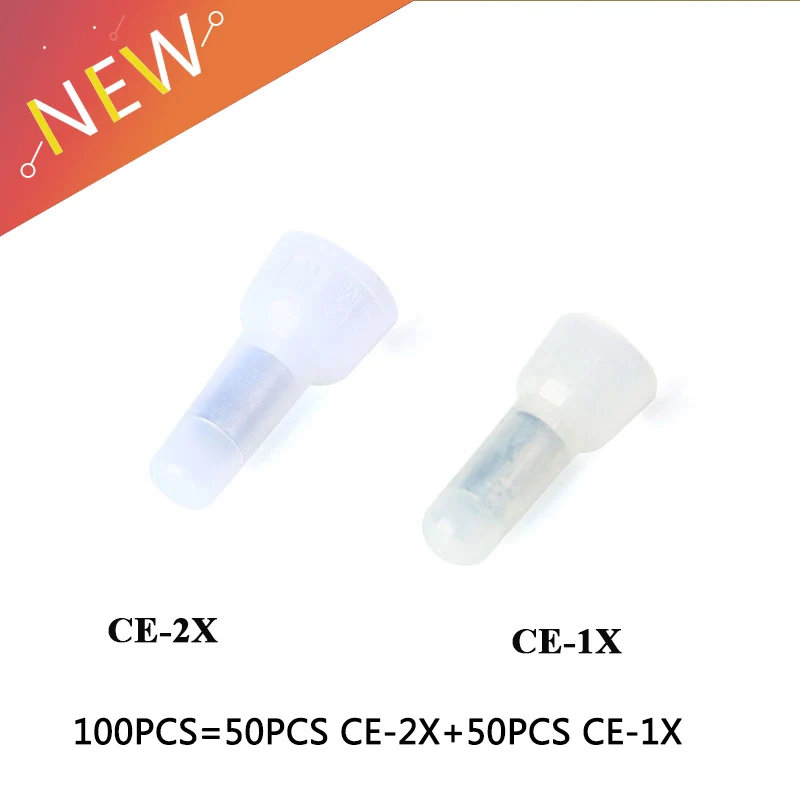 100pcs Closed End Crimp Caps Electrical Wire Cable Terminals Connectors Set AWG CE-2X 16-14 CE-1X 22-16
100pcs Closed End Crimp Caps Electrical Wire Cable Terminals Connectors Set AWG CE-2X 16-14 CE-1X 22-16