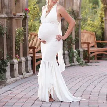 Maternity Dresses Sexy Photography Props Pregnant Dress Solid Hanging Neck Lace Nursing Long Breastfeeding Clothes Hamile Elbise
Maternity Dresses Sexy Photography Props Pregnant Dress Solid Hanging Neck Lace Nursing Long Breastfeeding Clothes Hamile Elbise