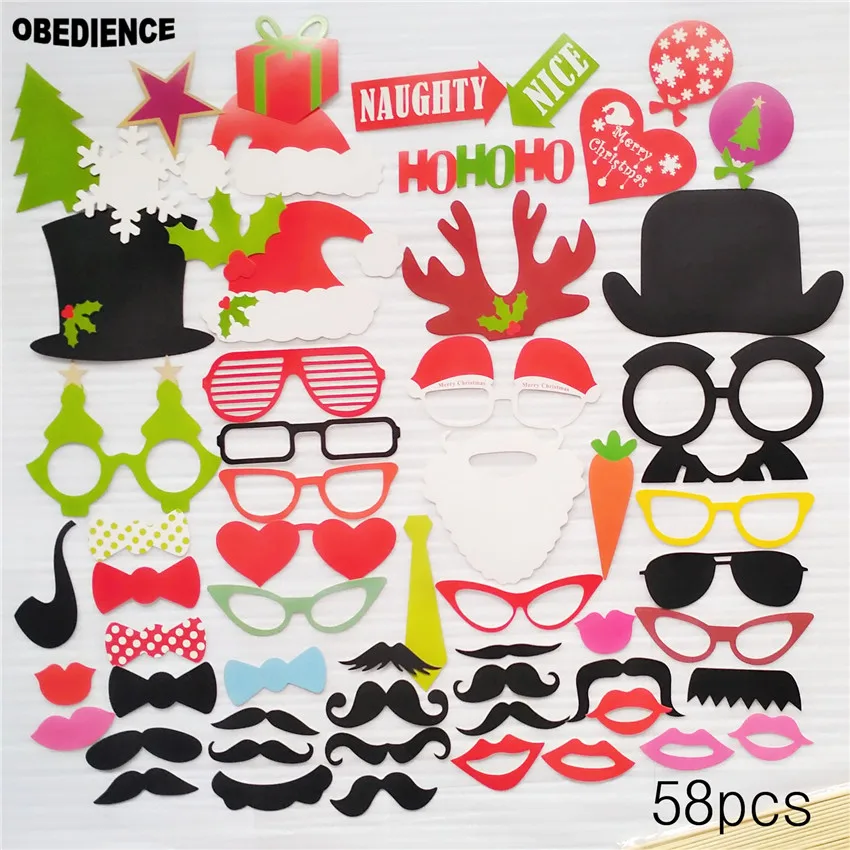 Послушание Mr Mrs Just Married весело Photo Booth Реквизит жениться Chirstmas украшения Photobooth