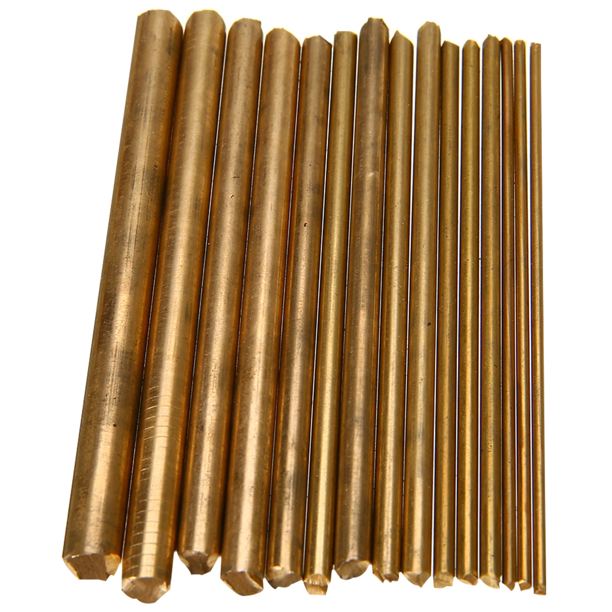 15pcs Durable Brass Round Rod Bar Shafts Watchmaker Lathe DIY Watch Tool Craft Making Parts 100mm Length Mayitr