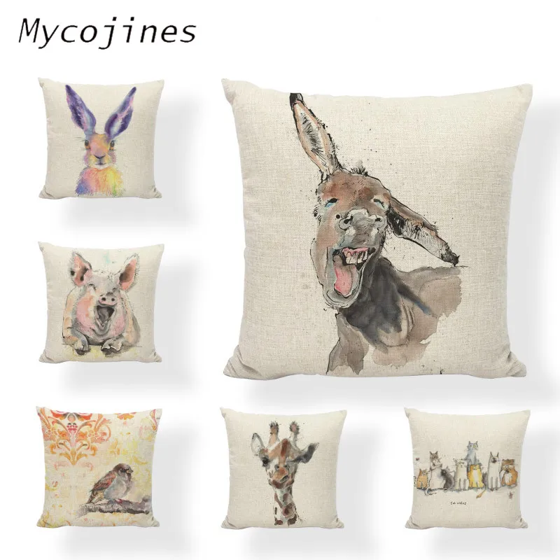 Animal Pillow Cover 45*45cm Cushion Cover Donkey Rabbit Pig Wild Duck Monkey Cat Pillowcase Yard Bedroom Bean Bag Sofa Decor
Animal Pillow Cover 45*45cm Cushion Cover Donkey Rabbit Pig Wild Duck Monkey Cat Pillowcase Yard Bedroom Bean Bag Sofa Decor