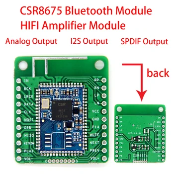 CSR8675 Bluetooth V5.0 Module Low Power Bluetooth Audio Module APTX-HD Lossless Compression I2S Fiber SPDIF Analog Output
CSR8675 Bluetooth V5.0 Module Low Power Bluetooth Audio Module APTX-HD Lossless Compression I2S Fiber SPDIF Analog Output