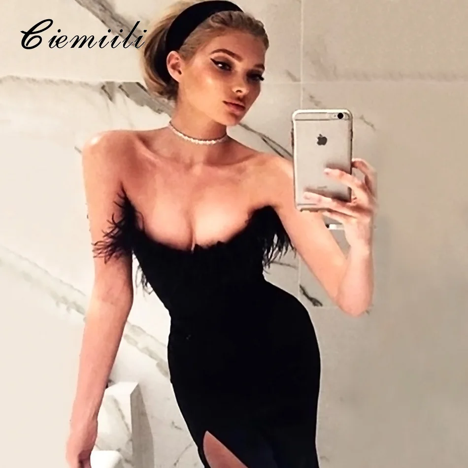 CIEMIILI V Neck Above Knee Women Bandage Dress 2018 Fashion New Spaghetti Strap Celebrity Party Sleeveless Summer Dresses
CIEMIILI V Neck Above Knee Women Bandage Dress 2018 Fashion New Spaghetti Strap Celebrity Party Sleeveless Summer Dresses