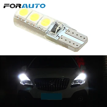 FORAUTO Silicone Shell Car-styling T10 5050 6SMD Car Lights White Interior Lights Strobe Reading Light Auto Replacement Parts
FORAUTO Silicone Shell Car-styling T10 5050 6SMD Car Lights White Interior Lights Strobe Reading Light Auto Replacement Parts