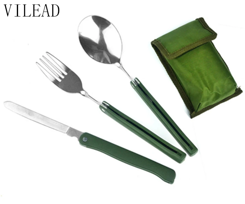 Army Green Multifunctional Folding Outdoor Tableware Knife Spoon Fork Set Stainless Steel Picnic Tableware Tools for Party BBQ
Army Green Multifunctional Folding Outdoor Tableware Knife Spoon Fork Set Stainless Steel Picnic Tableware Tools for Party BBQ