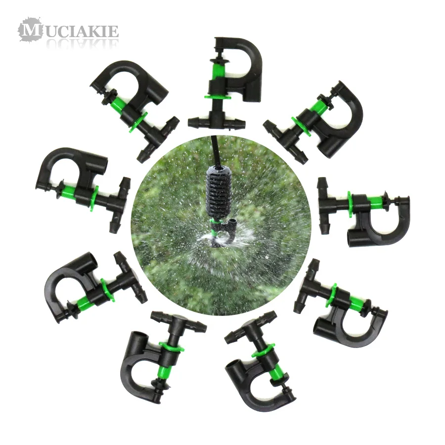 MUCIAKIE 1PC 360 Degrees Rotary Sprinkler with 1/4'' Barb Tee Connection Nozzle Spray for Garden Irrigation Watering Joint
MUCIAKIE 1PC 360 Degrees Rotary Sprinkler with 1/4'' Barb Tee Connection Nozzle Spray for Garden Irrigation Watering Joint