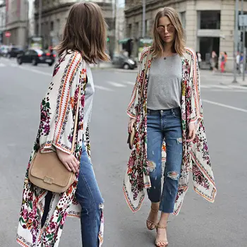 Women Boho Beach Pretty Floral Print Loose Shawl Kimono Cardigan Long Top Femme Hipster tumblr cappa Blouse Plus Size
Women Boho Beach Pretty Floral Print Loose Shawl Kimono Cardigan Long Top Femme Hipster tumblr cappa Blouse Plus Size