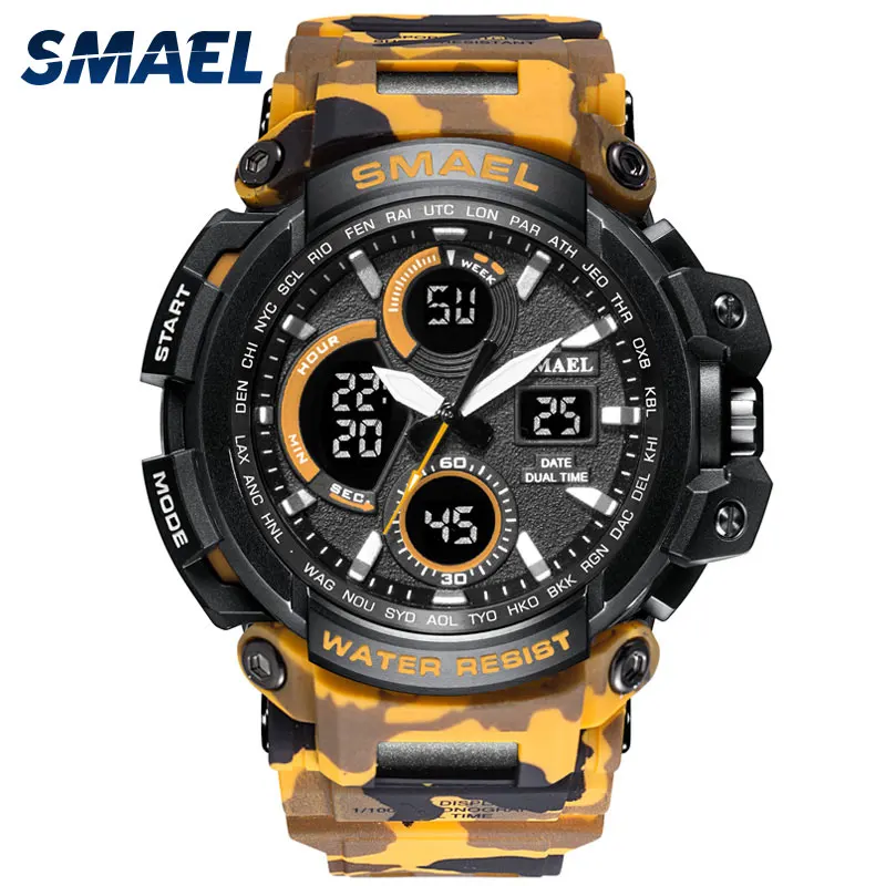 Camouflage Watch Sport SMAEL Watches For Men Waterproof Clock Swimming 1708 Digital Analog Wrist Watch men Sports Watches brand
Camouflage Watch Sport SMAEL Watches For Men Waterproof Clock Swimming 1708 Digital Analog Wrist Watch men Sports Watches brand