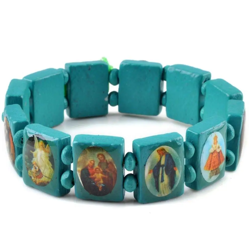 Wholesale 50Pcs/lot Multicolor Jesus Wood Bracelets Women Men Colorful Wooden Saints Rosary Religious For Best Friends Gift
Wholesale 50Pcs/lot Multicolor Jesus Wood Bracelets Women Men Colorful Wooden Saints Rosary Religious For Best Friends Gift