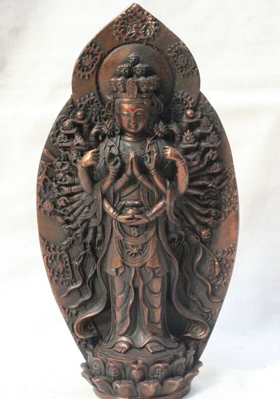S1869 Tibet Tibetan Buddhism Bronze 1000-Arms Avalokiteshvara Guan Yin Goddess Statue D0318
S1869 Tibet Tibetan Buddhism Bronze 1000-Arms Avalokiteshvara Guan Yin Goddess Statue D0318