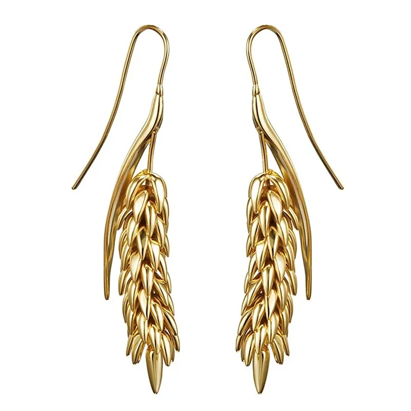 New Gold Color Wheat Ear Threader Earrings for Women Statement Metal Earrings Trendy Plant Earrings Boho Designer Jewelry Bijoux
New Gold Color Wheat Ear Threader Earrings for Women Statement Metal Earrings Trendy Plant Earrings Boho Designer Jewelry Bijoux