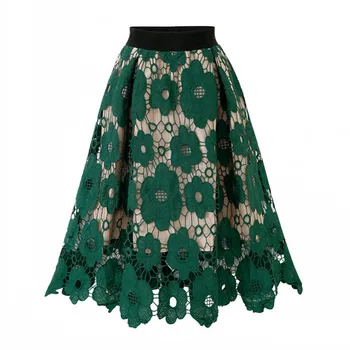 New arrival Runway Coming European Style Lace Skirts Women Casual Hollow Out Swing Skirt OL Streetwear Elegant vintage Skirts
New arrival Runway Coming European Style Lace Skirts Women Casual Hollow Out Swing Skirt OL Streetwear Elegant vintage Skirts