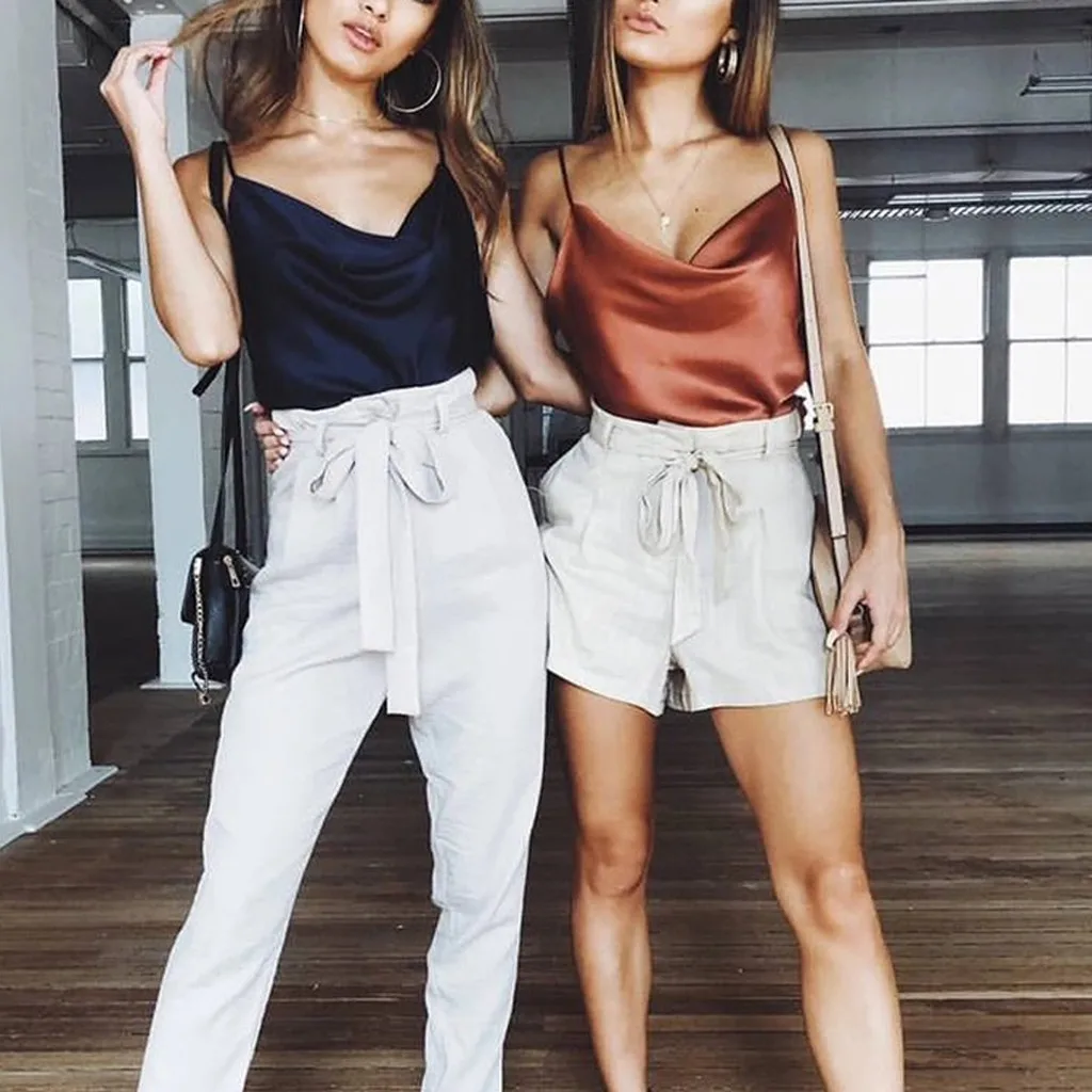 2019 Summer Women Satin Silk Lace Tank Tops Vest Blouse Female Casual Crop Camisole Top Sexy Lace Solid Backless Vest
2019 Summer Women Satin Silk Lace Tank Tops Vest Blouse Female Casual Crop Camisole Top Sexy Lace Solid Backless Vest