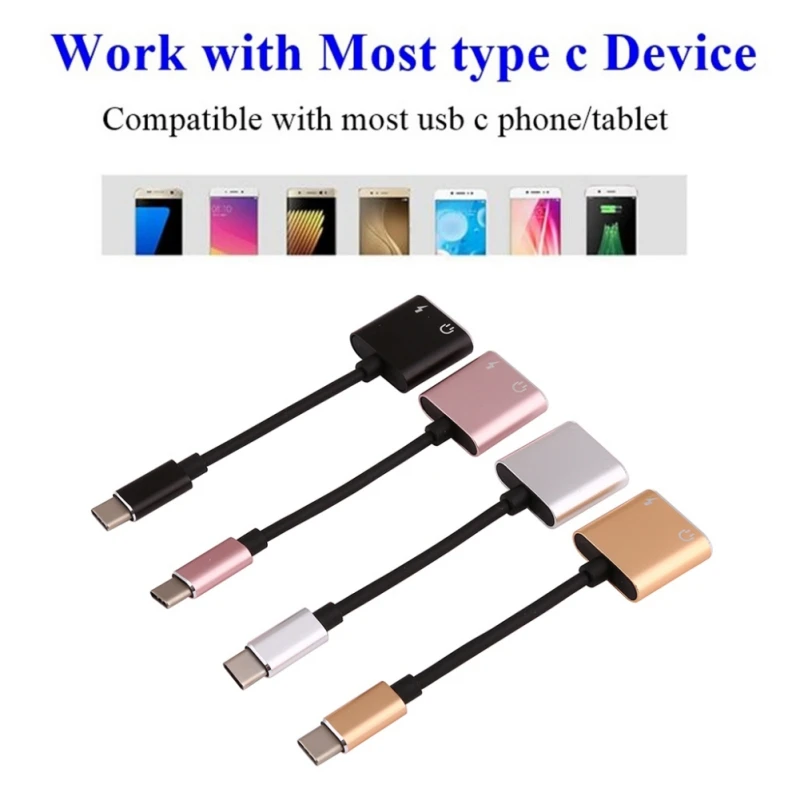 New 3.5mm Audio Type-c to Type-c Converters Type C Adapter Audio Cable Charge Adapter USB Type C converter
New 3.5mm Audio Type-c to Type-c Converters Type C Adapter Audio Cable Charge Adapter USB Type C converter