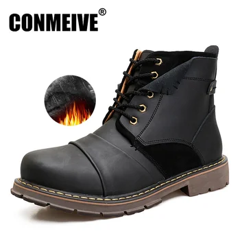 Brand Lace-up Winter Boots Men Round Toe Military Boots Casual Fashion Man Keep Warm Leather Ankle Work Safety Shoes Plus Size
Brand Lace-up Winter Boots Men Round Toe Military Boots Casual Fashion Man Keep Warm Leather Ankle Work Safety Shoes Plus Size