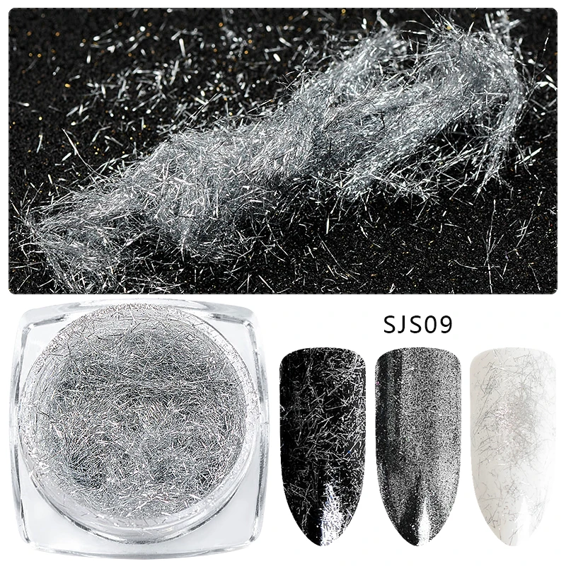 4 Styles Gold Silver Silk Stripes Lines Glitter Aluminum Flakes Magic Mirror Effect Powders Sequins Chrome Pigment Decorations
4 Styles Gold Silver Silk Stripes Lines Glitter Aluminum Flakes Magic Mirror Effect Powders Sequins Chrome Pigment Decorations