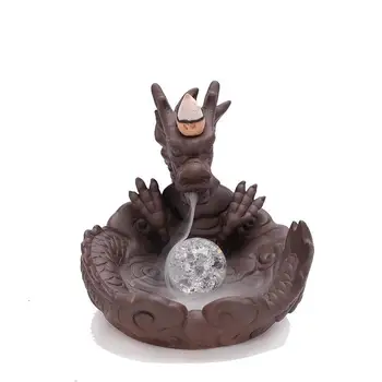 Backflow Incense Burner Ceramic Dragon With Crystal Ball Smoke Waterfall Incense Burner Home Office Yoga Table Decoration Gifts
Backflow Incense Burner Ceramic Dragon With Crystal Ball Smoke Waterfall Incense Burner Home Office Yoga Table Decoration Gifts