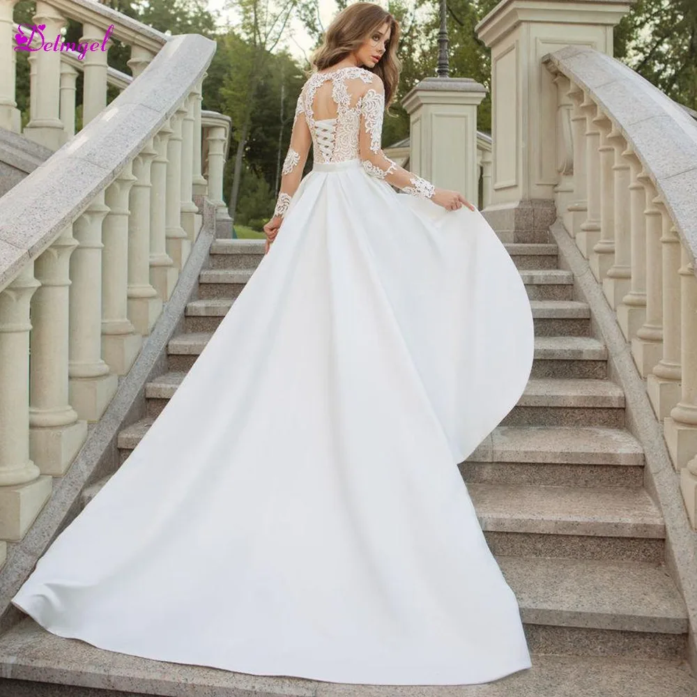 Detmgel Elegant Long Sleeve Appliques Scoop Neck Mermaid Wedding Dresses 2019 Luxury Sashes Beaded Detachable Train Bridal Gowns
Detmgel Elegant Long Sleeve Appliques Scoop Neck Mermaid Wedding Dresses 2019 Luxury Sashes Beaded Detachable Train Bridal Gowns