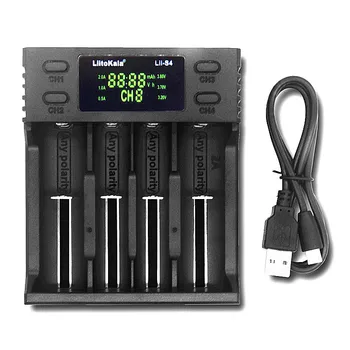 LiitoKala LII-S4 4-slots Battery Charger LCD 3.7V MCU Smart Display NiMH/NiCd 18650 18350 18500 16340 21700 20700 14500 26650
LiitoKala LII-S4 4-slots Battery Charger LCD 3.7V MCU Smart Display NiMH/NiCd 18650 18350 18500 16340 21700 20700 14500 26650
