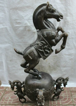 wholesale factory 39" Chinese Bronze Folk Fengshui Zodiac Year Horse furnace Statue sculpture 25% off
wholesale factory 39" Chinese Bronze Folk Fengshui Zodiac Year Horse furnace Statue sculpture 25% off