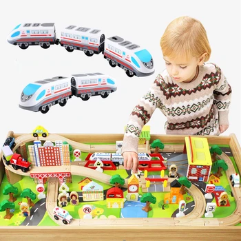 Electric Train Toys Magnetic Electric Train High-speed Rail Compatible With Thomas Train Tracks and All Kinds Of Wooden Railway
Electric Train Toys Magnetic Electric Train High-speed Rail Compatible With Thomas Train Tracks and All Kinds Of Wooden Railway