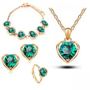 Retail Classical Wedding Heart Shape Jewelry sets Austrya Crystal Pendant Necklace Stud Earring Bracelet & Ring Charm Jewellery
Retail Classical Wedding Heart Shape Jewelry sets Austrya Crystal Pendant Necklace Stud Earring Bracelet & Ring Charm Jewellery