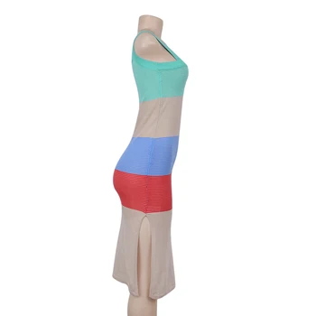 Strap Patchwork Beachwear Midi Dress Women Summer Sundresses Sleeveless Sexy Casual Vintage Striped Dresses 2019
Strap Patchwork Beachwear Midi Dress Women Summer Sundresses Sleeveless Sexy Casual Vintage Striped Dresses 2019
