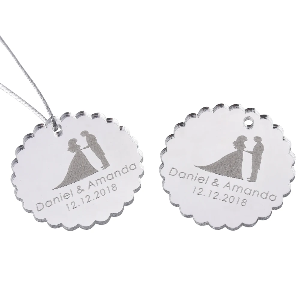 50Pcs Personalized Engraved Silver Mirror Circle Wedding Tags Baptism Tag Baby Shower Gift Favor Party Decor 40/45/50mm Choose
50Pcs Personalized Engraved Silver Mirror Circle Wedding Tags Baptism Tag Baby Shower Gift Favor Party Decor 40/45/50mm Choose