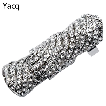 Yacq Double Full Finger Knuckle Armor Long Ring Crystal Punk Jewelry Gift Women Her Antique Silver Gold Color RM02 Dropshipping
Yacq Double Full Finger Knuckle Armor Long Ring Crystal Punk Jewelry Gift Women Her Antique Silver Gold Color RM02 Dropshipping