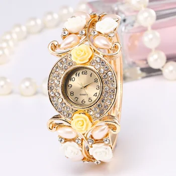 Hot Sales Models Flower Inlaid Pearl Fashion Ladies Bracelet Watch Ladies Flower Wristwatch Fashion Wholesale Women's Watches
Hot Sales Models Flower Inlaid Pearl Fashion Ladies Bracelet Watch Ladies Flower Wristwatch Fashion Wholesale Women's Watches