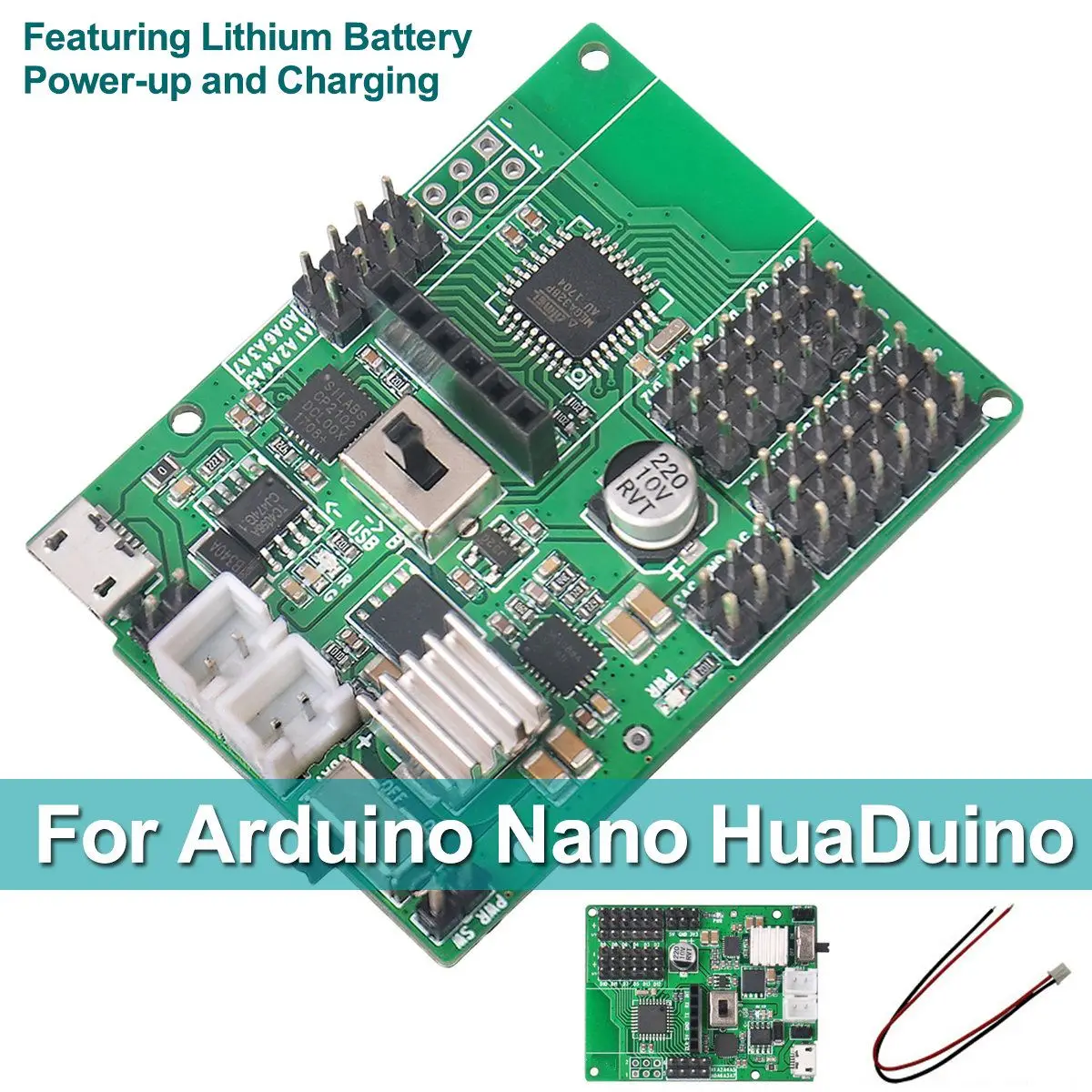 For Arduino for Nano HuaDuino Robot Trolley Programming Development Board Battery Power-up and Charging
For Arduino for Nano HuaDuino Robot Trolley Programming Development Board Battery Power-up and Charging