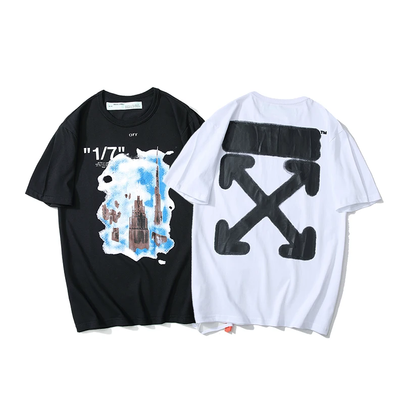 19ss Off-White OW "1/7" Dubai Building Warning line arrow Men/Women Couple Lovers Fashion Cotton Short sleeve Round neck T-shirt
19ss Off-White OW "1/7" Dubai Building Warning line arrow Men/Women Couple Lovers Fashion Cotton Short sleeve Round neck T-shirt