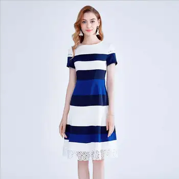 New Arrival Women Stripe Print Dress Fashion O-Neck OL Office Ladies Dresses H8284
New Arrival Women Stripe Print Dress Fashion O-Neck OL Office Ladies Dresses H8284