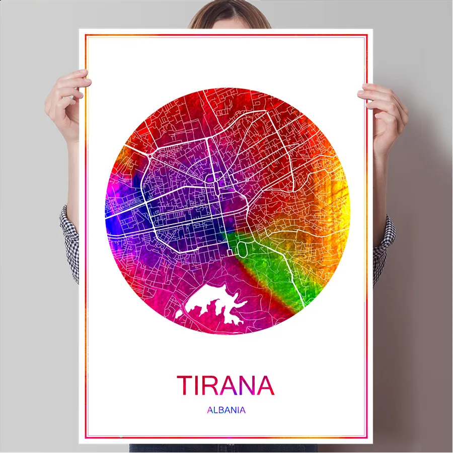 World Famous City Map TIRANA Albania Print Poster Print on Paper or Canvas Wall Sticker Bar Cafe Living Room Home Decoration
World Famous City Map TIRANA Albania Print Poster Print on Paper or Canvas Wall Sticker Bar Cafe Living Room Home Decoration