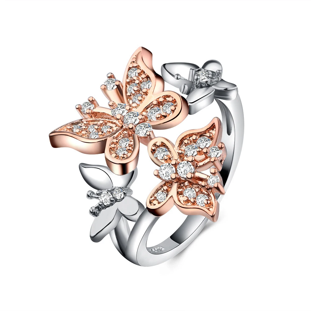 Romantic Wedding 925 Sterling Silver Accessories Austrian Crystal CZ Butterfly Wings Rings Women Engagement Jewelry Gift
Romantic Wedding 925 Sterling Silver Accessories Austrian Crystal CZ Butterfly Wings Rings Women Engagement Jewelry Gift