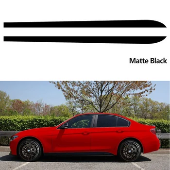 

2pcs 2.15M Matte Black Side Skirt Decal Stripe Sticker Sport Performance for BMW 3 4 5 Series F30 F31 F32 F33 F36 E60 E61