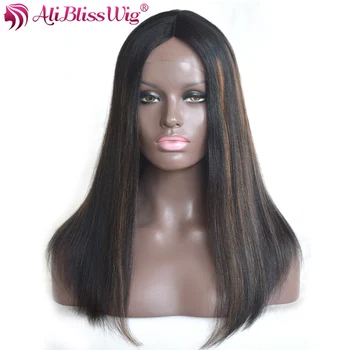 AliBlissWig Highlights Human Hair Wigs Invisible Silk Base Wigs Brazilian Remy Hair 18inches #1B/30 Yaki Straight
AliBlissWig Highlights Human Hair Wigs Invisible Silk Base Wigs Brazilian Remy Hair 18inches #1B/30 Yaki Straight