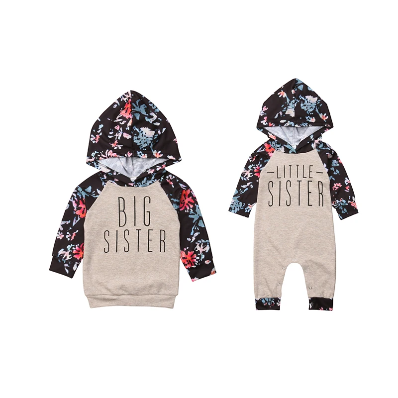 Sister Family Clothes Kids Floral Hooded Sweatshirt Baby Girl Long Sleeve Romper Outfit
Sister Family Clothes Kids Floral Hooded Sweatshirt Baby Girl Long Sleeve Romper Outfit